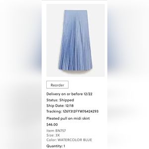J Crew Pleated Pull-On Midi 3x